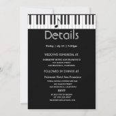Creative Musicians Piano Keys Rehearsal Dinner Kaart (Achterkant)