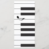 Creative Musicians Piano Keys Weddenschap Menu (Achterkant)