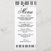 Creative Musicians Piano Keys Weddenschap Menu (Voorkant)