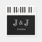 Creative Musicians Piano Keys Weddenschap Paper Servet (Voorkant)