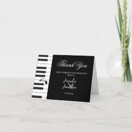 Creative Musicians Piano Keys Wedding Bedankkaart