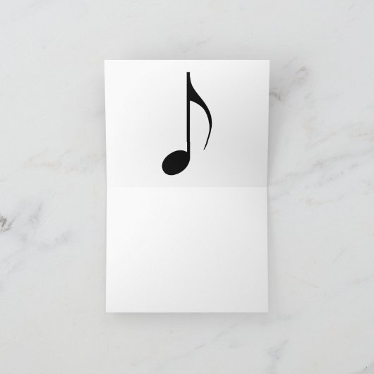 Creative Musicians Piano Keys Wedding Bedankkaart (Binnen)