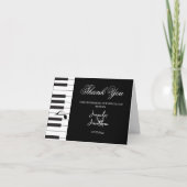 Creative Musicians Piano Keys Wedding Bedankkaart (Voorkant)