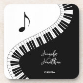 Creative Musicians Piano Keys Wedding Bier Onderzetter (Voorkant)