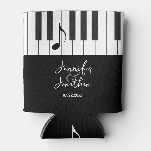 Creative Musicians Piano Keys Wedding Blikjeskoeler (Voorkant)
