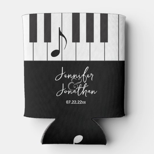 Creative Musicians Piano Keys Wedding Blikjeskoeler (Achterkant)