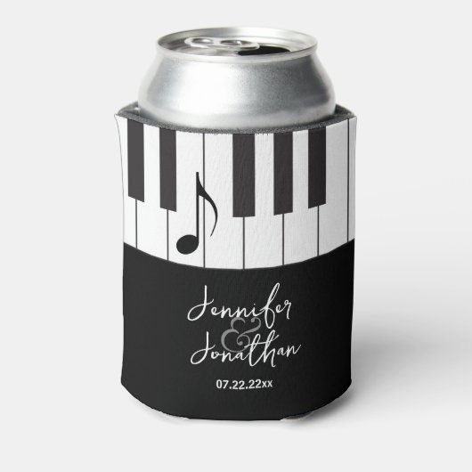 Creative Musicians Piano Keys Wedding Blikjeskoeler (Blikje Achterkant)