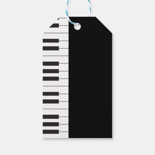Creative Musicians Piano Keys Wedding Cadeaulabel (Achterkant)