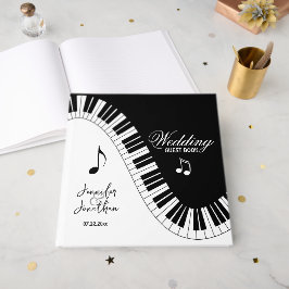 Creative Musicians Piano Keys Wedding Gastenboek