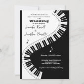 Creative Musicians Piano Keys Wedding Kaart (Voorkant)