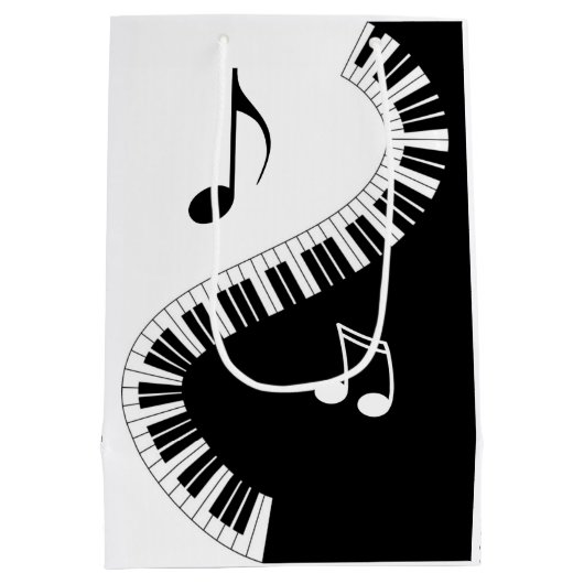 Creative Musicians Piano Keys Wedding Medium Cadeauzakje (Achterkant)