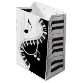 Creative Musicians Piano Keys Wedding Medium Cadeauzakje (Achterkant Gekanteld)