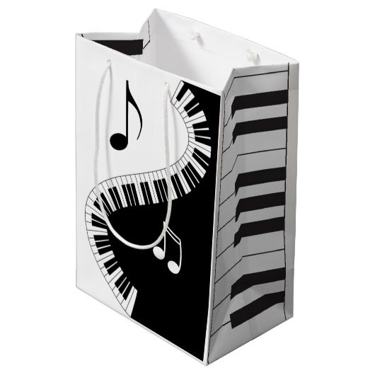 Creative Musicians Piano Keys Wedding Medium Cadeauzakje (Achterkant Gekanteld)