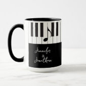 Creative Musicians Piano Keys Wedding Mok (Links)