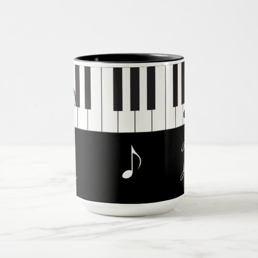 Creative Musicians Piano Keys Wedding Mok (Midden)