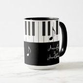 Creative Musicians Piano Keys Wedding Mok (Voorkant rechts)