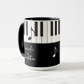 Creative Musicians Piano Keys Wedding Mok (Voorkant links)