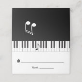 Creative Musicians Piano Keys Wedding Plaatskaartje (Buitenkant ongevouwen)