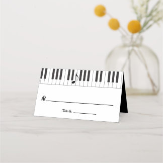 Creative Musicians Piano Keys Wedding Plaatskaartje