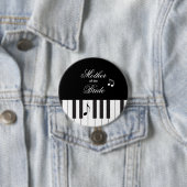 Creative Musicians Piano Keys Wedding Ronde Button 7,6 Cm (In situ)