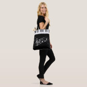 Creative Musicians Piano Keys Wedding Tote Bag (Op model)