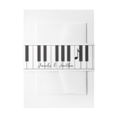 Creative Musicians Piano Keys Wedding Uitnodigingen Wikkel (Voorkant Voorbeeld)