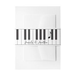 Creative Musicians Piano Keys Wedding Uitnodigingen Wikkel