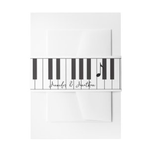 Creative Musicians Piano Keys Wedding Uitnodigingen Wikkel