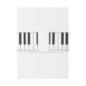 Creative Musicians Piano Keys Wedding Uitnodigingen Wikkel (Achterkant Voorbeeld)