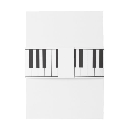 Creative Musicians Piano Keys Wedding Uitnodigingen Wikkel (Achterkant Voorbeeld)
