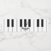Creative Musicians Piano Keys Wedding Waterfles Etiket (Enkel label)