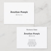 Creative Nostalgic Classic look Old English Text Visitekaartje (Voorkant / Achterkant)