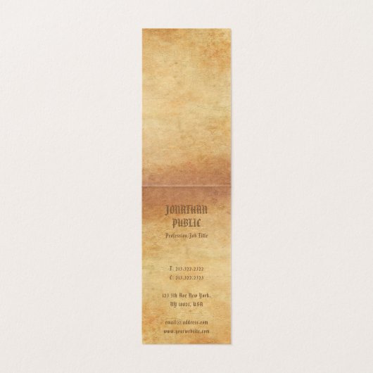 Creative Nostalgic Old Paper Professional Visitekaartje (Binnenkant ongevouwen)