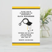 Creative Nurse Afstudeerder Party Kaart (Staand voorkant)