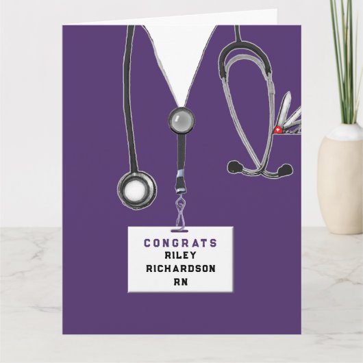 Creative Nurse Afstuderen Kaart (Voorkant)