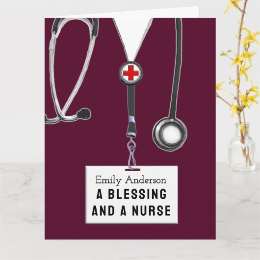 Creative Nurse Afstuderen Kaart (Gele Bloem)