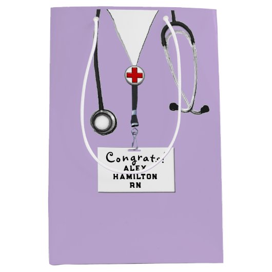 Creative Nurse Afstuderen Medium Gift Bag Medium Cadeauzakje (Voorkant)