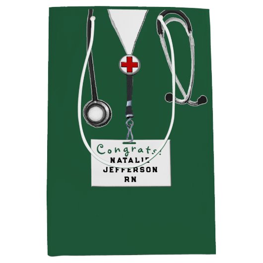 Creative Nurse Afstuderen Medium Gift Bag Medium Cadeauzakje (Voorkant)