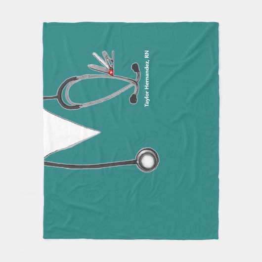 Creative Nurse Fleece Blanket (Voorkant)