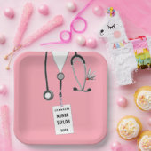 Creative Nurse Graduation Party Roze papieren Bord (Feest)