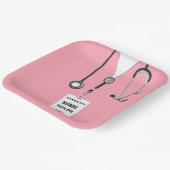 Creative Nurse Graduation Party Roze papieren Bord (Gebogen)
