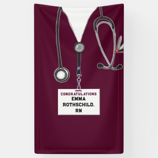 Creative Nursing School Afstuderen Spandoek (Verticaal)