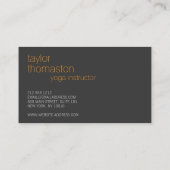 Creative Origami Crane Sinaasappel op donkergrijs Visitekaartje (Achterkant)