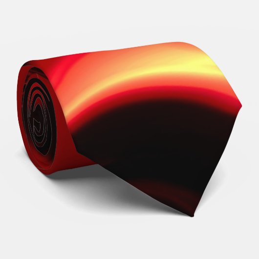 Creative Original Stijlvol Rood Zwart Abstract Stropdas (Opgerold)