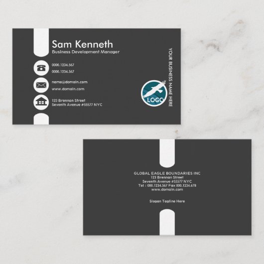 Creative Oversize Buttonnen Business Development M Visitekaartje (Voorkant / Achterkant)