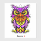 Creative Owl Illustratie Sticker (Vel)