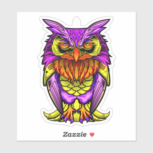 Creative Owl Illustratie Sticker (Vel)