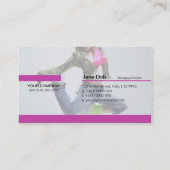 Creative Paars Minimal - Volledig bewerkbaar Visitekaartje (Achterkant)