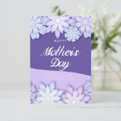 Creative Paars Origami Flower Moederdag Kaart (Staand voorkant)