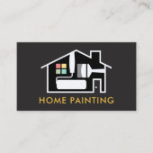 Creative Paint Brush Home Lijst Visitekaartje (Voorkant)